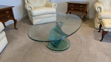 Modern Oval Glass Coffee Table