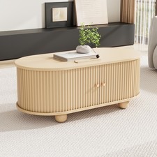 Stylish Oval Coffee Table w/ 2