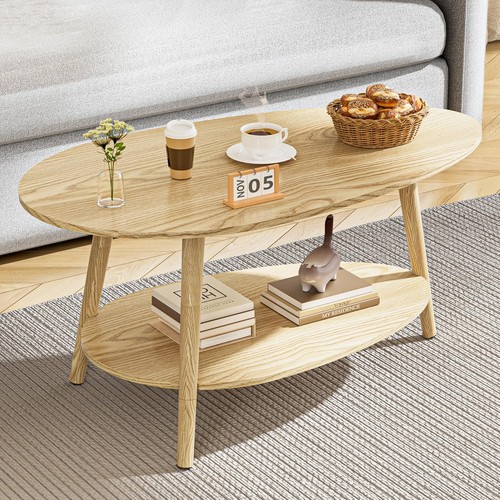 Oval coffee table tier - oval, table,2-tier