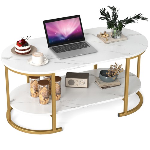 Costway oval coffee table - coffee,