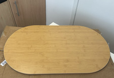 Oval Light Walnut Wood Coffee