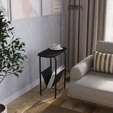 Slim Oval Side End Table w/