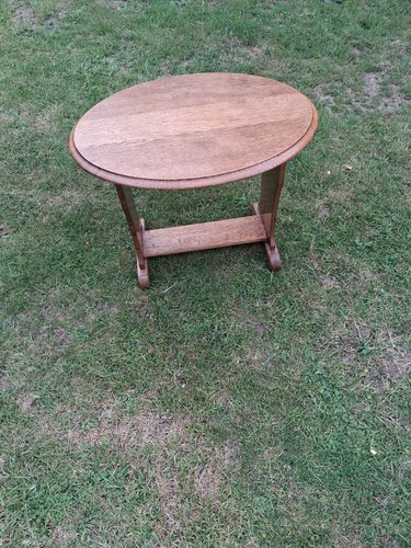 Vintage oval oak - vintage, coffee