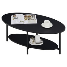 Oval Shape Coffee Table Faux